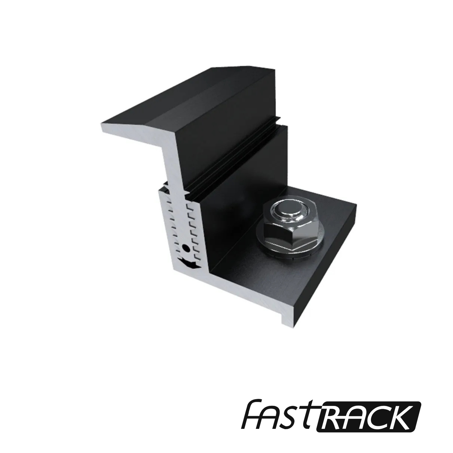 Pince fin universelle Fast-Rack 35-50mm noire pour panneaux solaires au Québec