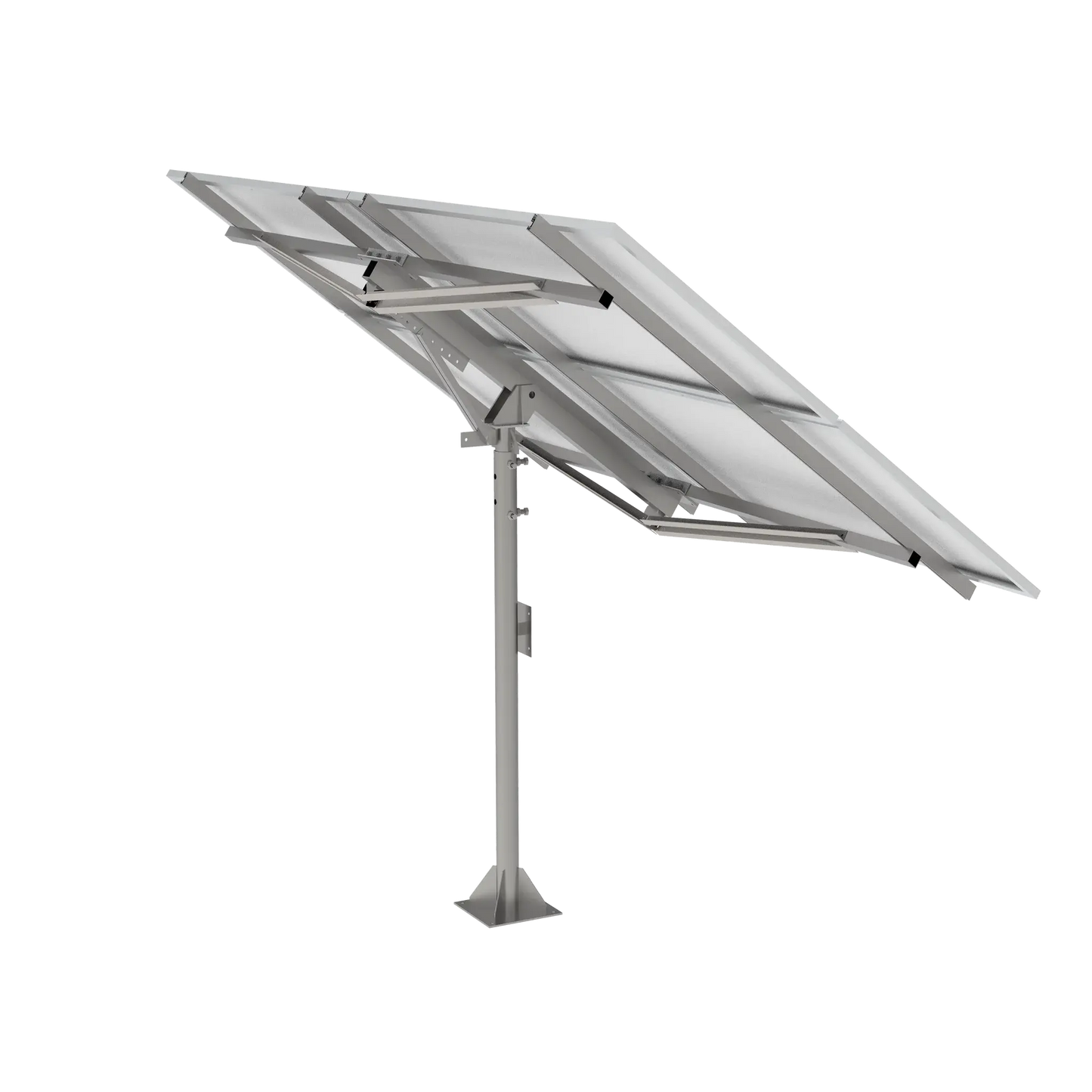 Elios Arbora P4-C – Système de montage sur poteau pour 4 panneaux (acier galvanisé, rails aluminium, garantie 5 ans) Boutique Solaire Québec