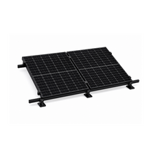 Kit de fixation sur rail Elios noir pour 2 panneaux solaires – installation en mode portrait – vue 2