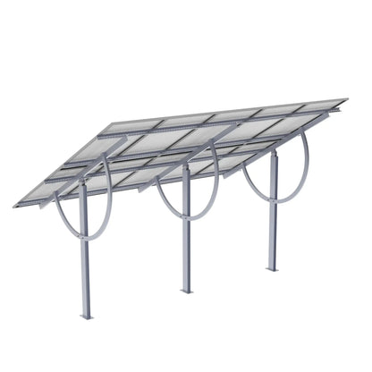 Elios Terra G10 – Support de montage au sol réglable pour 10 panneaux (acier HDG, inclinaison 25-55°, garantie 5 ans) Boutique Solaire Québec